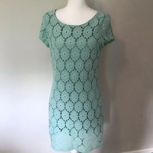Xhilaration Turquoise Lace Dress